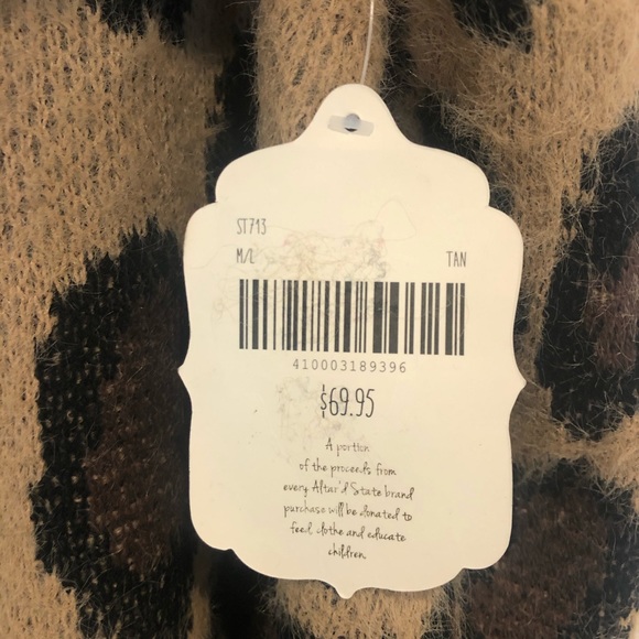 Altard' State Leopard Print Oversize Sweater M L - Picture 4 of 8